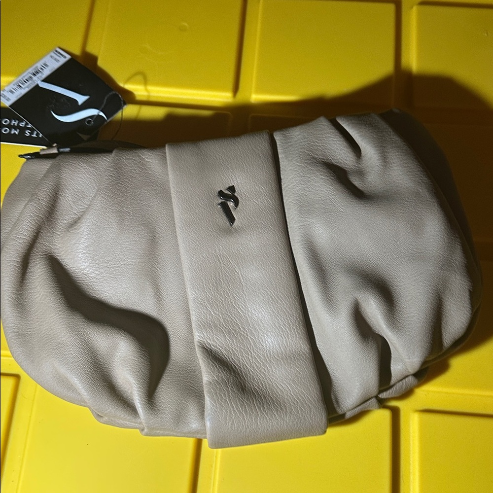 Simply Vera Vera Wang Taupe Leather Clutch